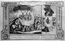 The Burning of John Fishcock and the martyrdom of Robert Glover by English School