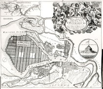 Map of St.Petersburg by English School