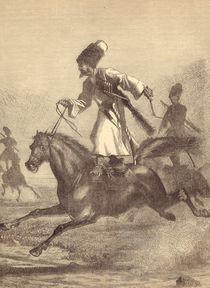A Cossack Horseman by English School