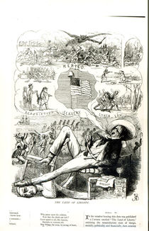 'The Land of Liberty', cartoon from Punch Magazine von Richard Doyle