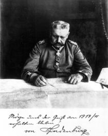 Marshal Paul von Hindenburg von German Photographer