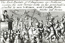 Protesters in Edinburgh, 1637 by English School