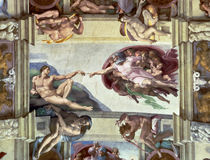 Sistine Chapel Ceiling: Creation of Adam by Michelangelo Buonarroti