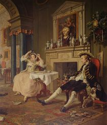 Marriage a la Mode:II- The Tete a Tete by William Hogarth