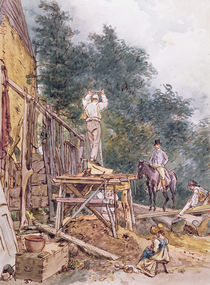 Dr. Monro inspecting his stables von William Holman Hunt