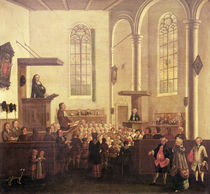 A Service in Old Cripplegate Church by English School