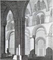 View of Durham Cathedral Nave by English School