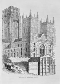 North-West view of Durham Cathedral by English School