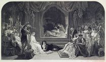 The Play Scene, Act III, Scene II of Hamlet by William Shakespeare von Daniel Maclise