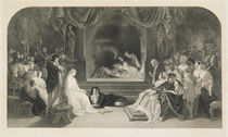 The Play Scene, Act III, Scene II of Hamlet by William Shakespeare by Daniel Maclise