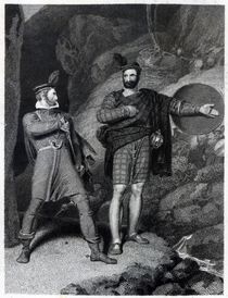 Roderick Dhu and a Clansman by Richard Westall