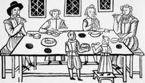 Dining at Home, from the Roxburghe ballads von English School