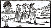 Pilgrims departing for the New World by English School