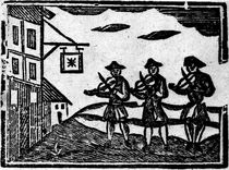 Three Fiddlers, from 'A Book of Roxburghe Ballads' by English School