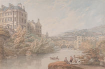 View of Bath from Spring Gardens von Thomas Hearne