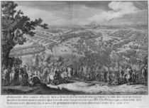 The Battle of Poltava, engraved by one of the Nicolas Larmessin family von Pierre-Denis Martin