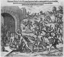 The ransom King Atahualpa offered to Francisco Pizarro von Theodore de Bry