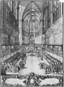 The Coronation of Louis XIV on 7th June 1654 in Reims cathedral von Jean Lepautre