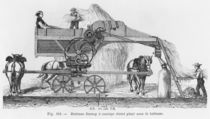 Damey threshing machine with a rotary system by French School