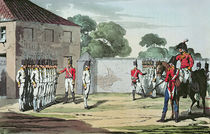 Soldiers Drilling, 1807 von John Augustus Atkinson