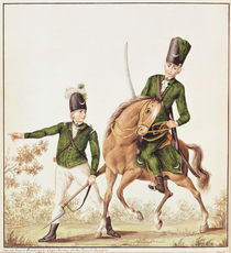 Man and Huzzar of the Queen's Rangers by English School