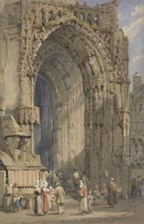 The Porch, Rheims Cathedral by Samuel Prout