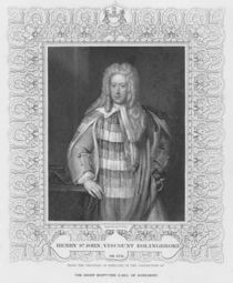Portrait of Henry St. John Viscount Bolingbroke von William Thomas Fry