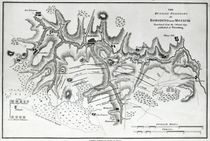 Map showing the Russian positions at the Battle of Borodino by English School