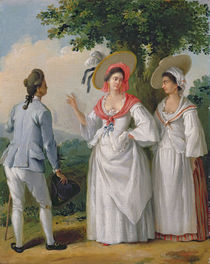 Free West Indian Creoles in elegant dress by Agostino Brunias
