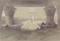 View from under the Portico of the Temple of Edfu von David Roberts