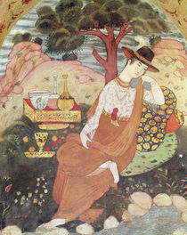 Princess sitting in a garden von Persian School
