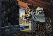Stage design for the opera 'The Maid of Orleans' by Pyotr Tchaikovsky von Kuzma Sergeevich Petrov-Vodkin