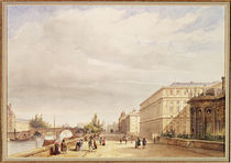 Le Quai d'Orsay, 1839 by Francois Etienne Villeret