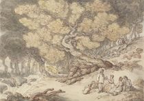 A Woodcutter's Picnic by Thomas Rowlandson