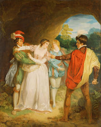 Valentine rescuing Silvia from Proteus von Francis Wheatley