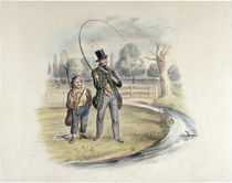 Perch fishing, Teddington, from a set of six images of 'Angling' by Henry Heath
