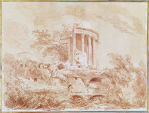 Temple of the Sybil at Tivoli by Jean-Honore Fragonard