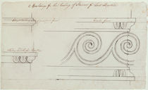 Design for the mouldings on the staircase von Robert Adam