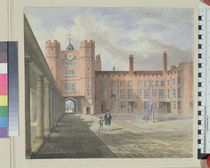 View of the courtyard at St. James's Palace by English School
