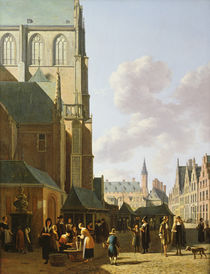 The Grote Markt, Haarlem, looking west by Gerrit Adriaensz Berckheyde