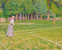 Tennis at Hertingfordbury, 1910 by Spencer Frederick Gore