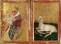 Coat of Arms and White Hart by Master of the Wilton Diptych