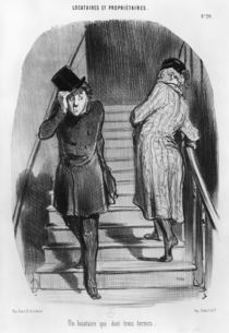 A tenant who owes three terms by Honore Daumier