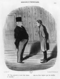 'Well, Sir, what about my three terms?' by Honore Daumier
