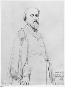 Portrait of the painter Hippolyte Flandrin von Jean Auguste Dominique Ingres