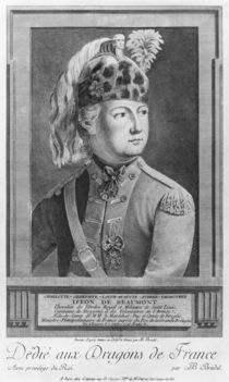 The Chevalier d'Eon as a Dragoon von P. Jean Baptiste Bradel