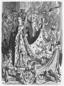 A queen, illustration from 'Les Contes Drolatiques' by Honore de Balzac von Gustave Dore