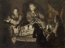 Philosopher giving a lecture on the orrery von Joseph Wright of Derby
