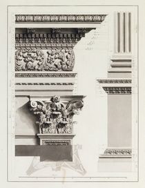 Elevation of Pedestal Entablature of the Arch at Tripoli von James Bruce