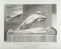 The soul hovering over the body reluctantly parting with life von William Blake